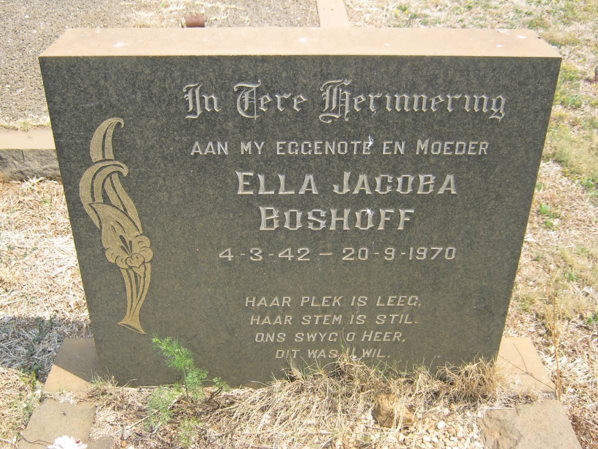 BOSHOFF Ella Jacoba 1942-1970