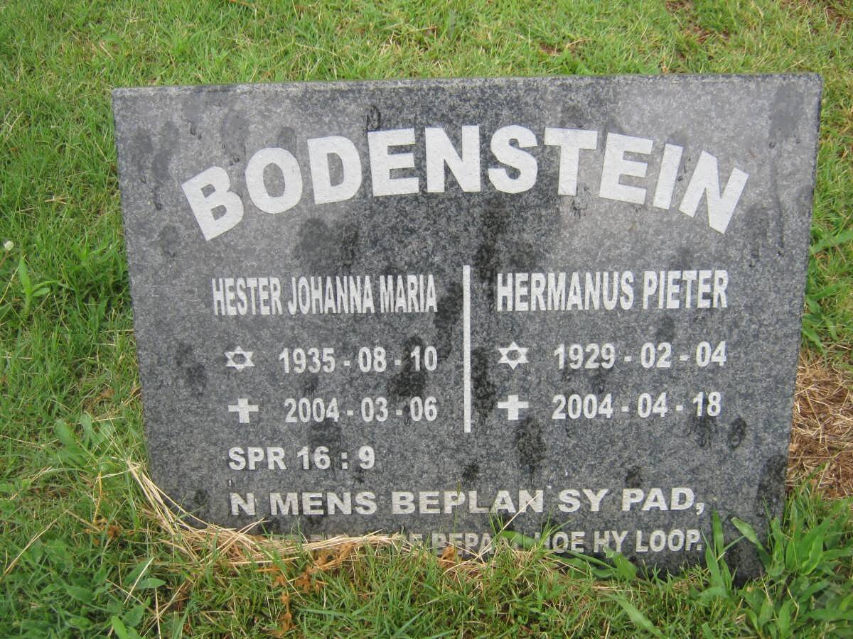 BODENSTEIN Hermanus Pieter 1929-2004 &amp; Hester Johanna Maria 1935-2004
