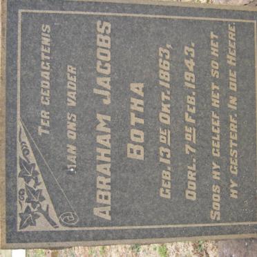 BOTHA Abraham Jacobs 1863-1943