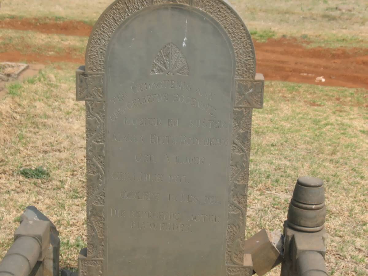 BORCHERDS Maria Edith nee VILJOEN 1877-1918