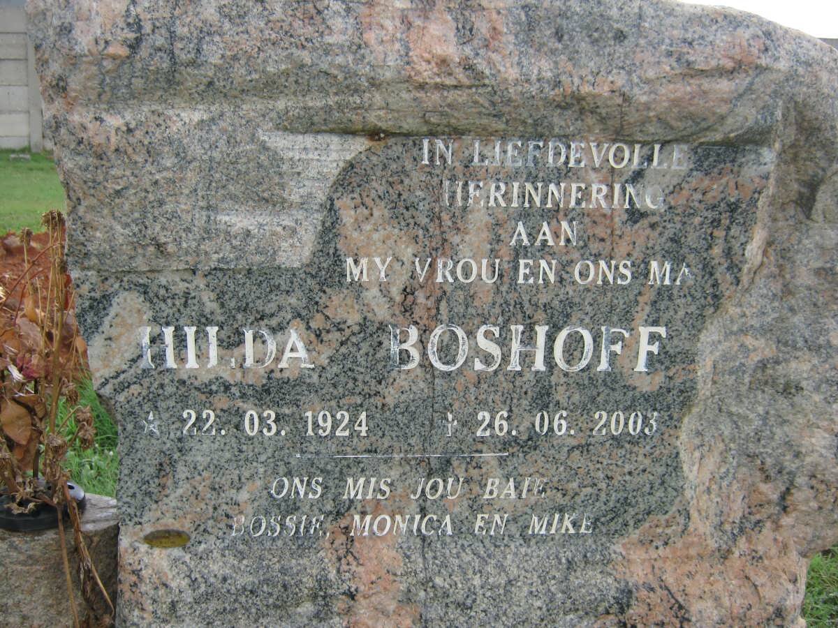 BOSHOFF Hilda 1924-2003