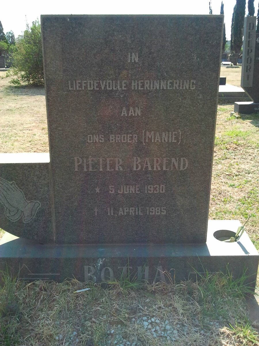 BOTHA Pieter Barend 1930-1985