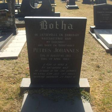 BOTHA Petrus Johannes 1912-1985