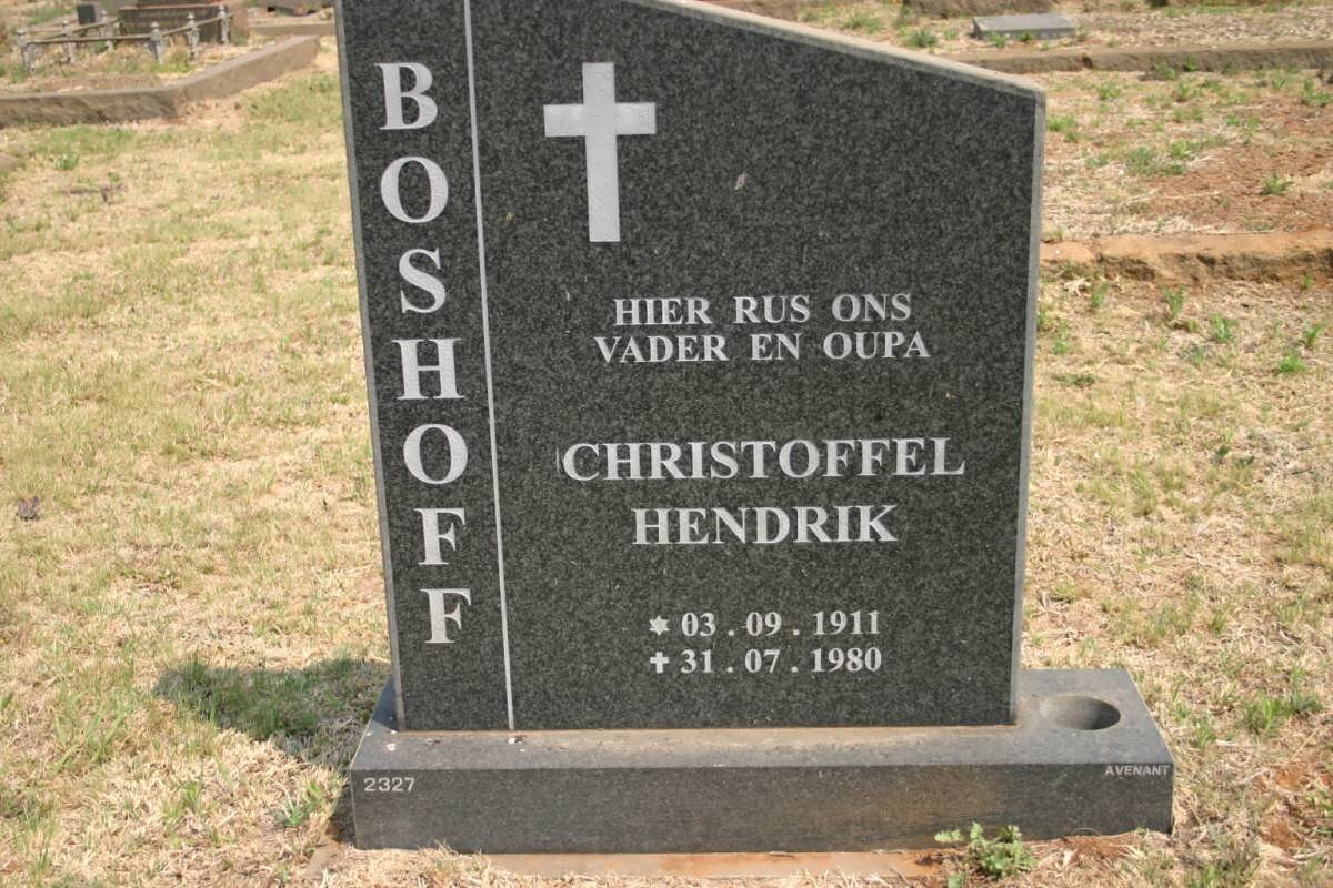 BOSHOFF Christoffel Hendrik 1911-1980