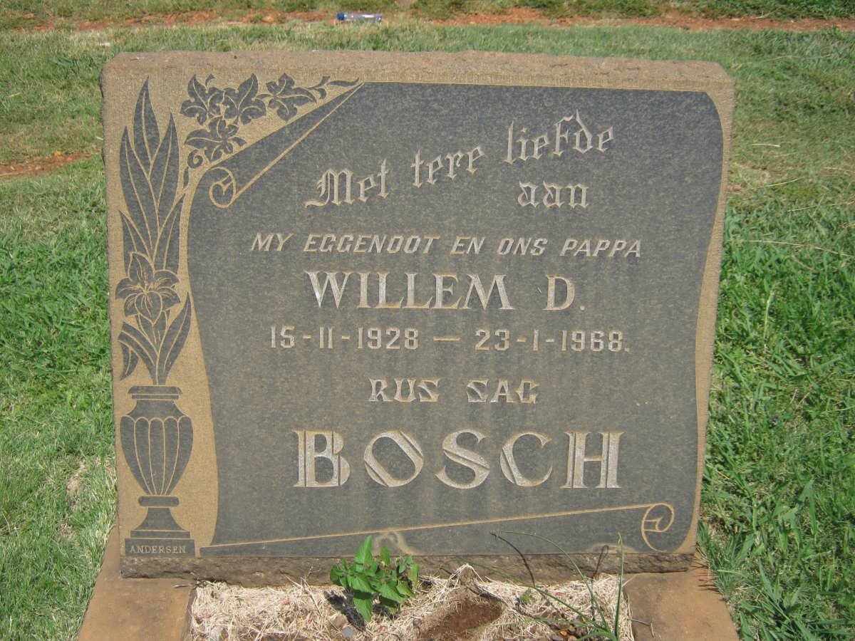 BOSCH Willem D. 1928-1968