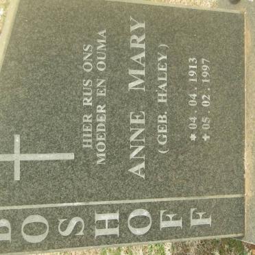 BOSHOFF Anne Mary nee HALEY 1913-1997