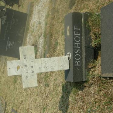 BOSHOFF Hendrik Louis 1916-2000 &amp; Susanna Elizabeth 1913-1973 :: BOSHOFF Hendrik Louis 1944-1996