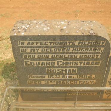 BOSMAN Eduard Christiaan 1904-1957