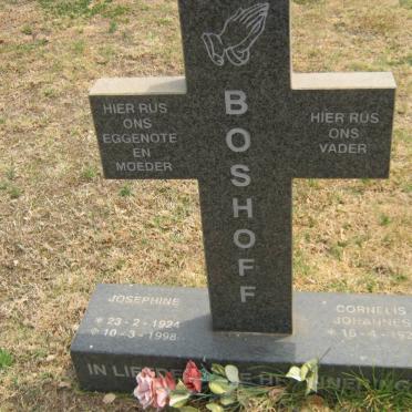 BOSHOFF Cornelis Johannes 1924- &amp; Josephine 1924-1998