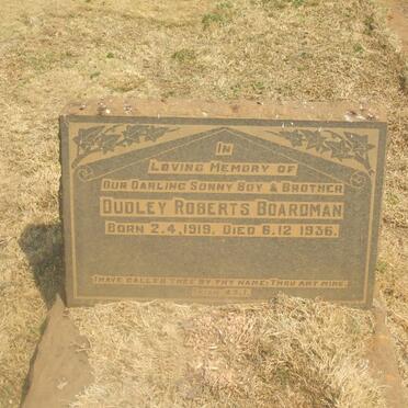 BOARDMAN Dudley Roberts 1919-1936