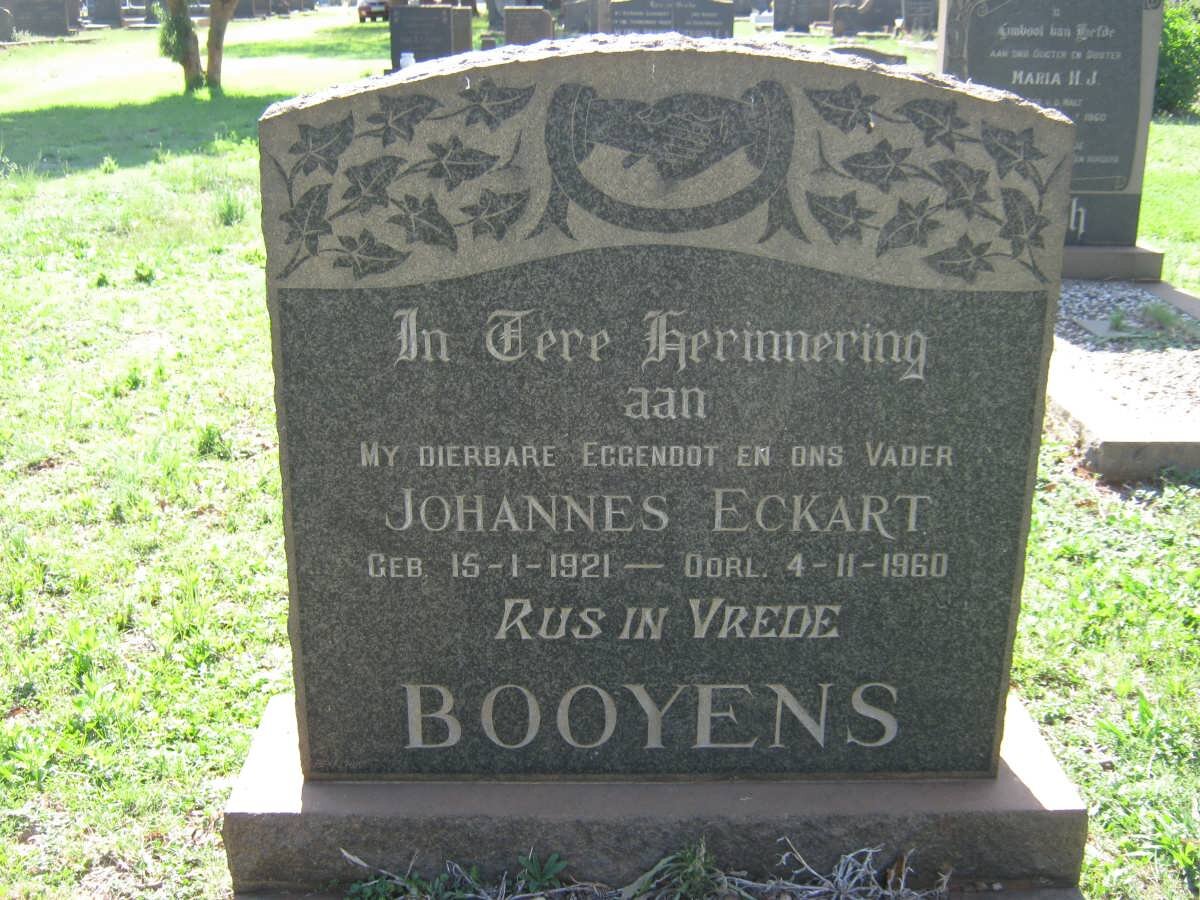 BOOYENS Johannes Eckart 1921-1960