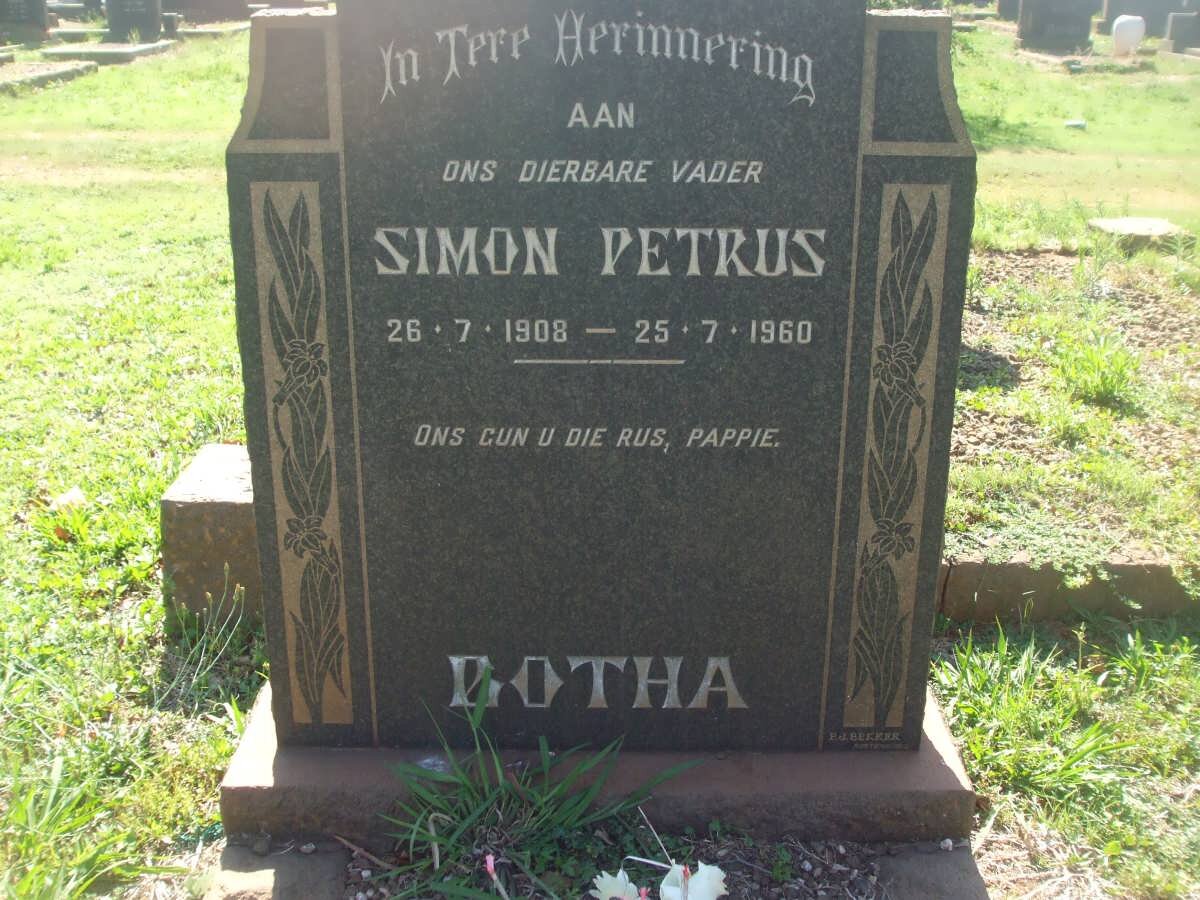 BOTHA Simon Petrus 1908-1960