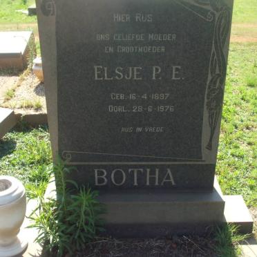 BOTHA Elsje P.E. 1897-1976