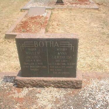 BOTHA Willem Jacobus 1885-1975 &amp; Anna Gertruida LOUW 1886-1964