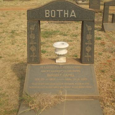 BOTHA Burgert Daniel 1902-1953