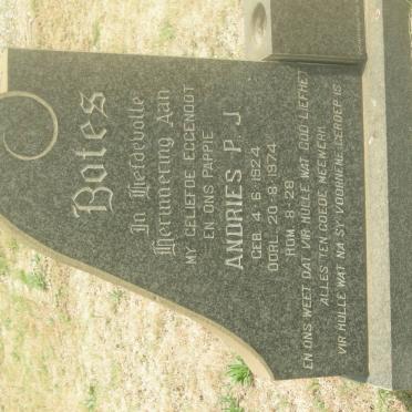 BOTES Andries P.J. 1924-1974