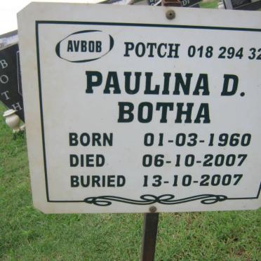 BOTHA Paulina Dikeledi 1960-2007
