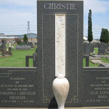 CHRISTIE Johannes Christiaan Frederik 1898-1976 &amp; Ellie Elizabeth Maria 1904-1997