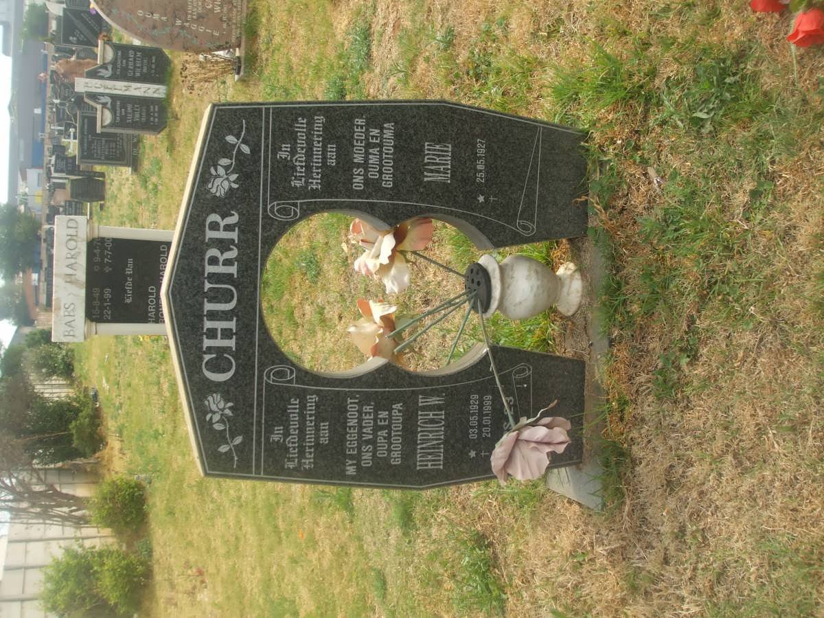 CHURR Heinrich Waldemar 1929-1999