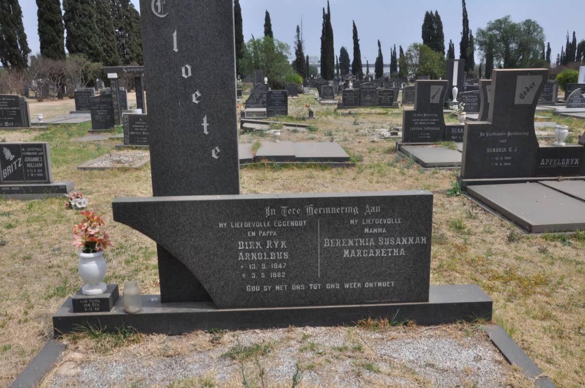 CLOETE Dirk Ryk Arnoldus 1947-1982 &amp; Berenthia Susannah Margaretha