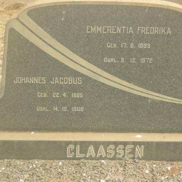 CLAASSEN Johannes Jacobus 1885-1968 &amp; Emmerentia Fredrika 1889-1972