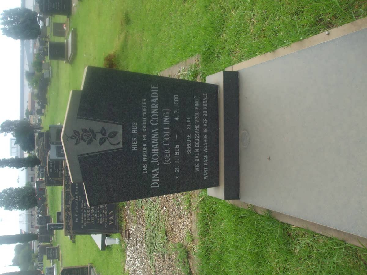 CONRADIE Dina Johanna nee COLLING 1905-1988