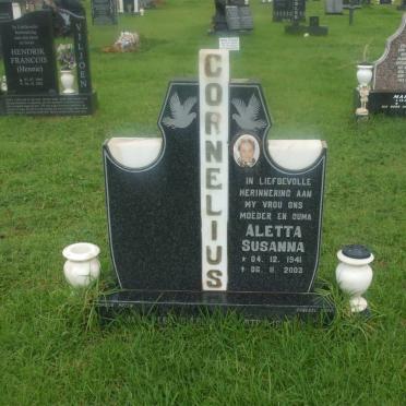 CORNELIUS Aletta Susanna 1941-2003