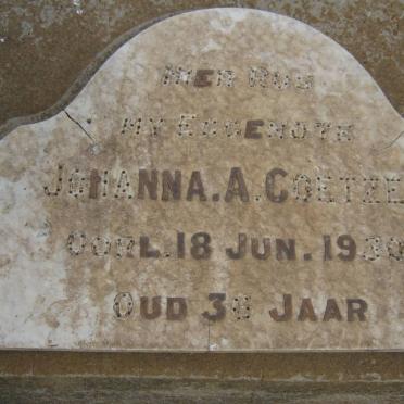 COETZEE Johanna A. -1930