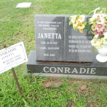 CONRADIE Janetta 1923-2008