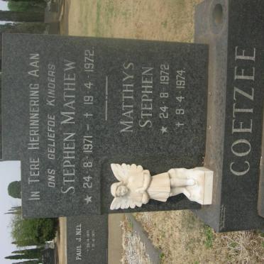 COETZEE Stephen Mathew 1971-1972 :: COETZEE Mathys Stephen 1972-1974