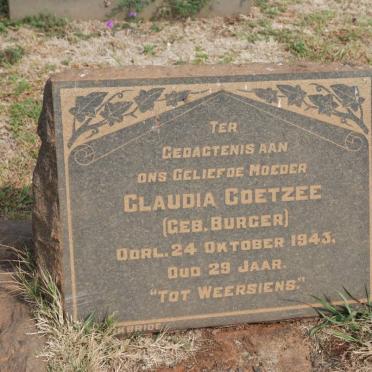 COETZEE Claudia nee BURGER -1943