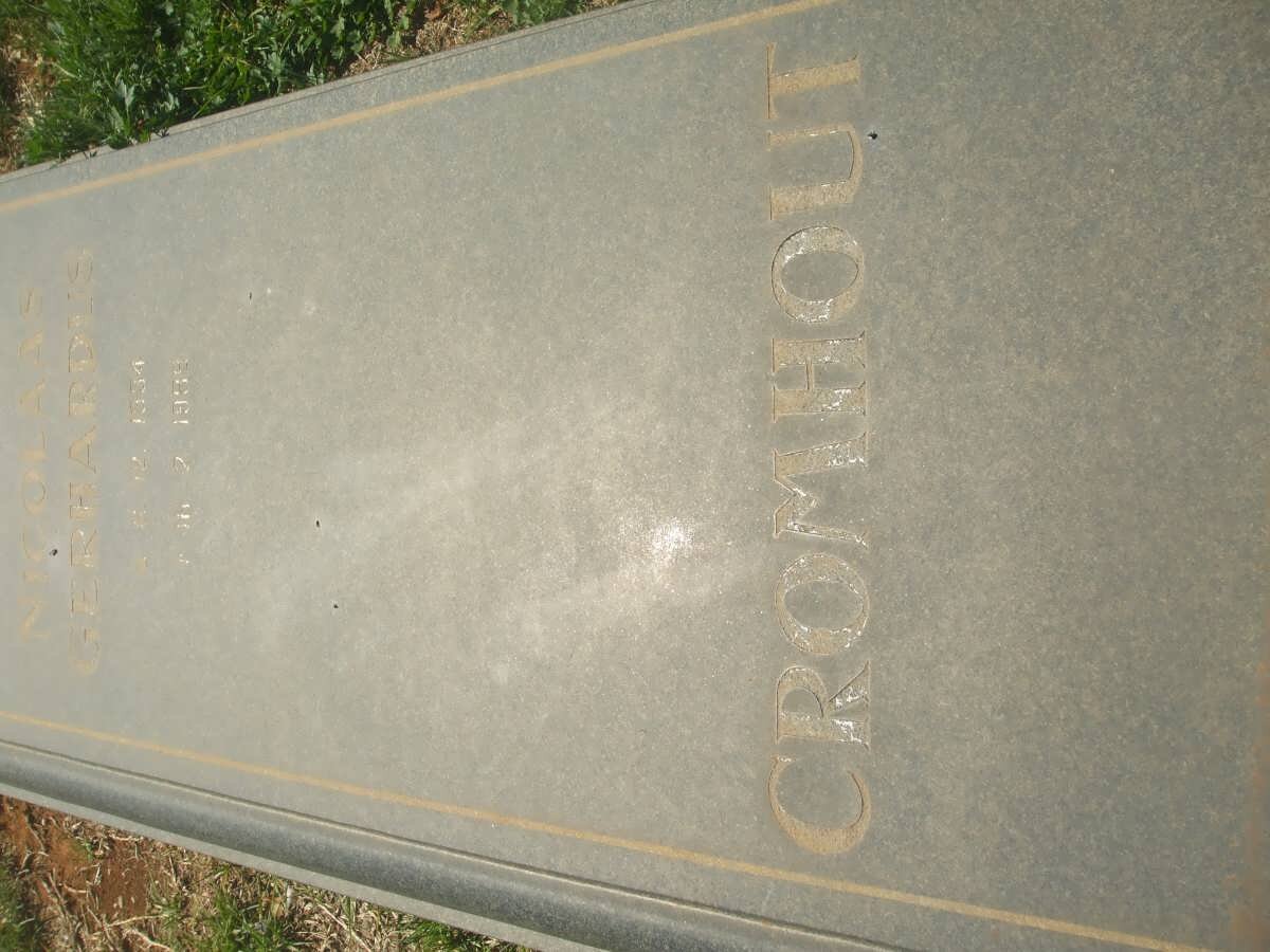 CROMHOUT Nicolaas Gerhardus 1934-1989
