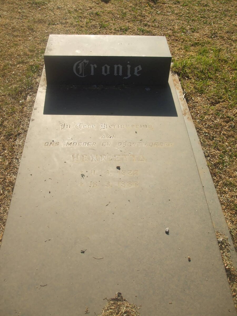 CRONJE Henrietta 1929-1986