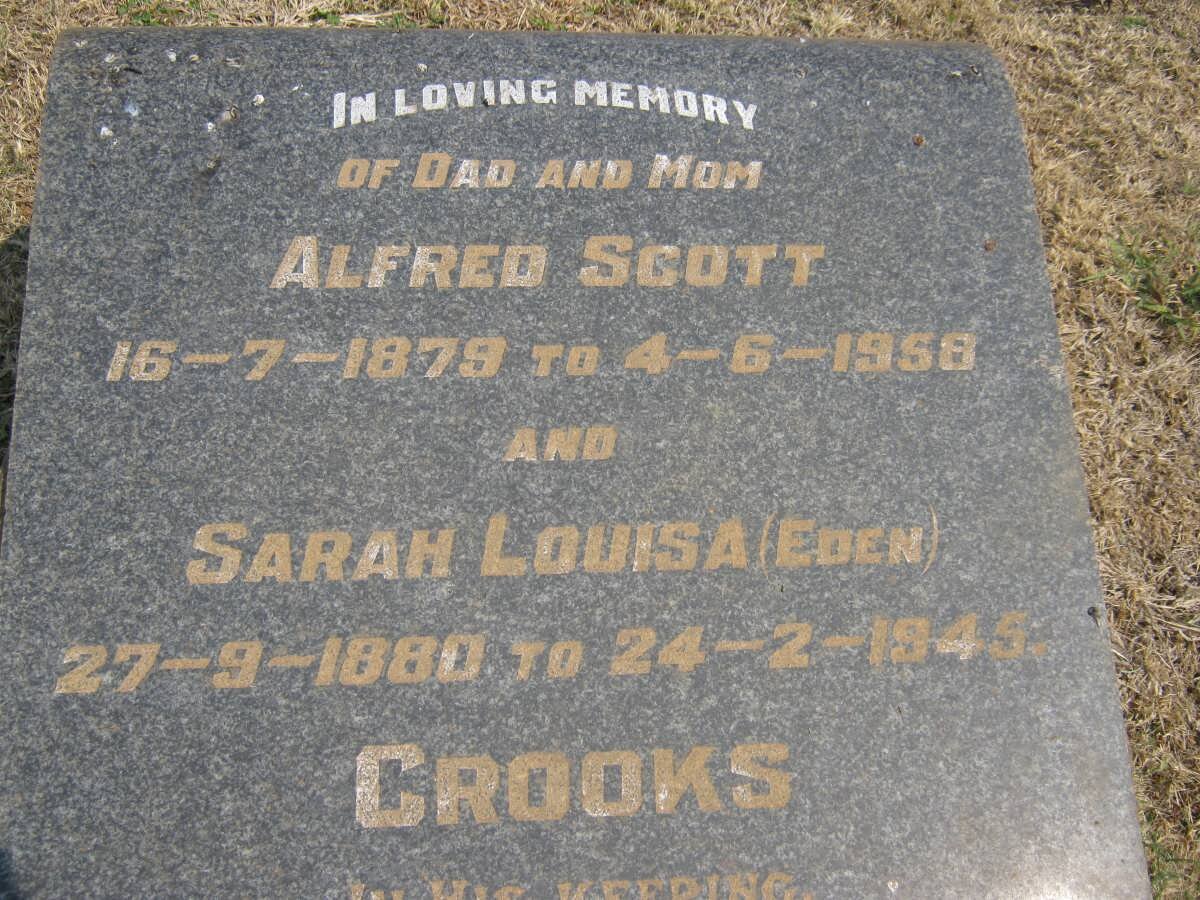 CROOKS Alfred Scott 1879-1958 &amp; Sarah Louisa EDEN 1880-1945
