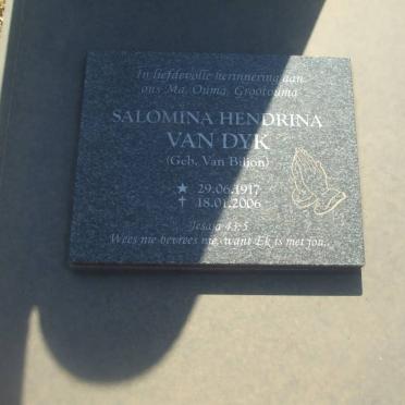 DYK Salomina Hendrina, van nee VAN BILJON 1917-2006