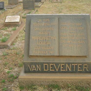 DEVENTER Margaretha Louisa, van voorheen TAIT nee VILJOEN 1887-1954