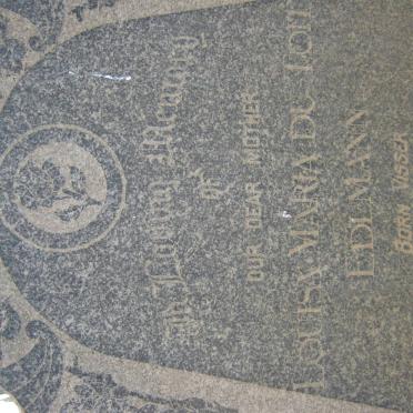 EDLMANN Louisa Maria Du Toit nee VISSER 1880-1934