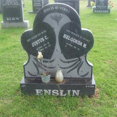 ENSLIN Justus C. 1944-2004 &amp; Helgonda M. 1944-