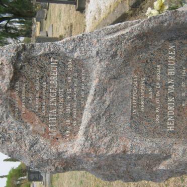 ENGELBRECHT Letitia nee HEATHCOTE 1916-2004 :: VAN BUUREN Hendrik, van 1944-2002