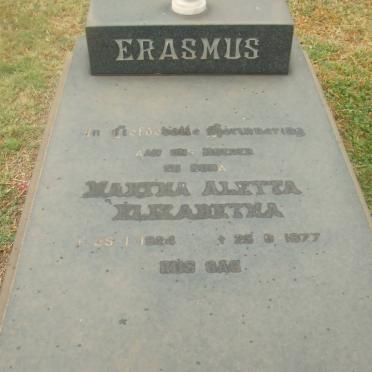 ERASMUS Martha Aletta Elizabetha 1924-1977