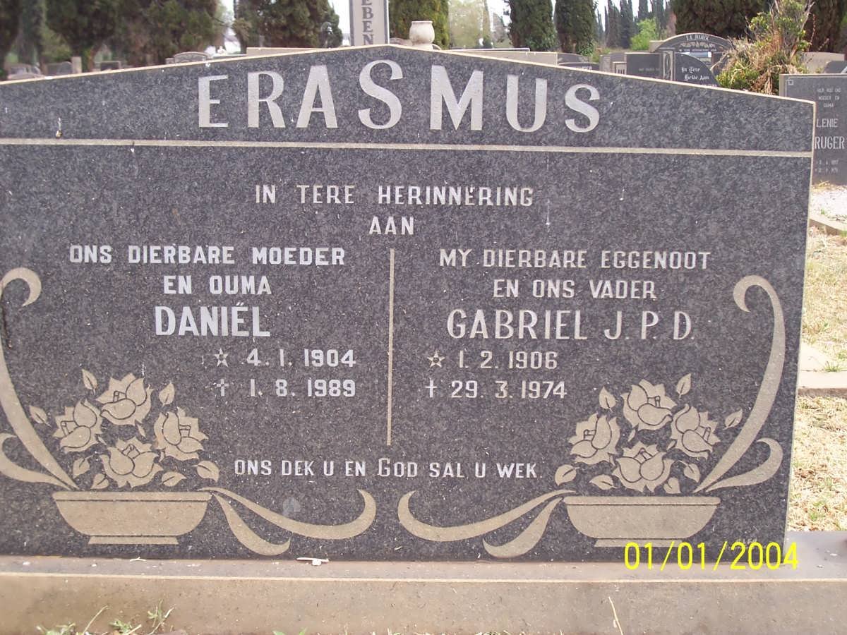 ERASMUS Daniël 1904-1989 &amp; Gabriel J.P.D. 1906-1974