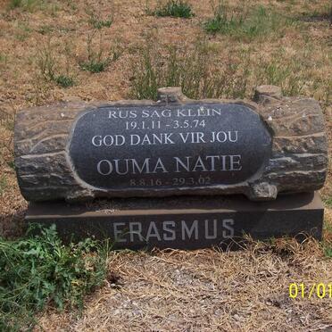 ERASMUS Klein 1911-1974 &amp; Natie 1916-2002