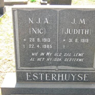 ESTERHUYSE N.J.A. 1913-1985 &amp; J.M. 1919-