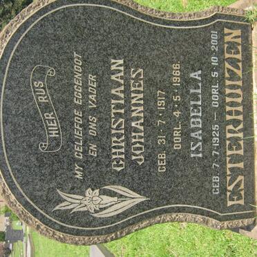 ESTERHUIZEN Christiaan Johannes 1917-1966 &amp; Isabella 1925-2001