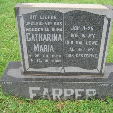 FARBER Catharina Maria 1924-2002