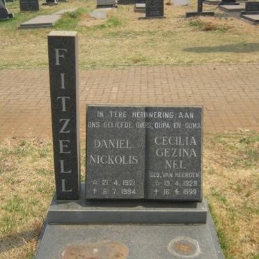 FITZELL Daniel Nickolis 1921-1994 &amp; Cecilia Gezina Nel VAN HEERDEN 1929-1999