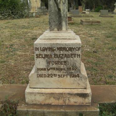 FORBES Selina Elizabeth 1852-1914