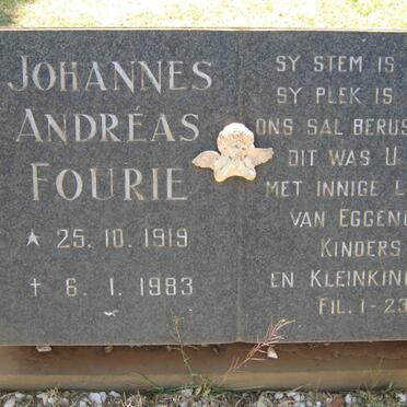 FOURIE Johannes Andréas 1919-1983