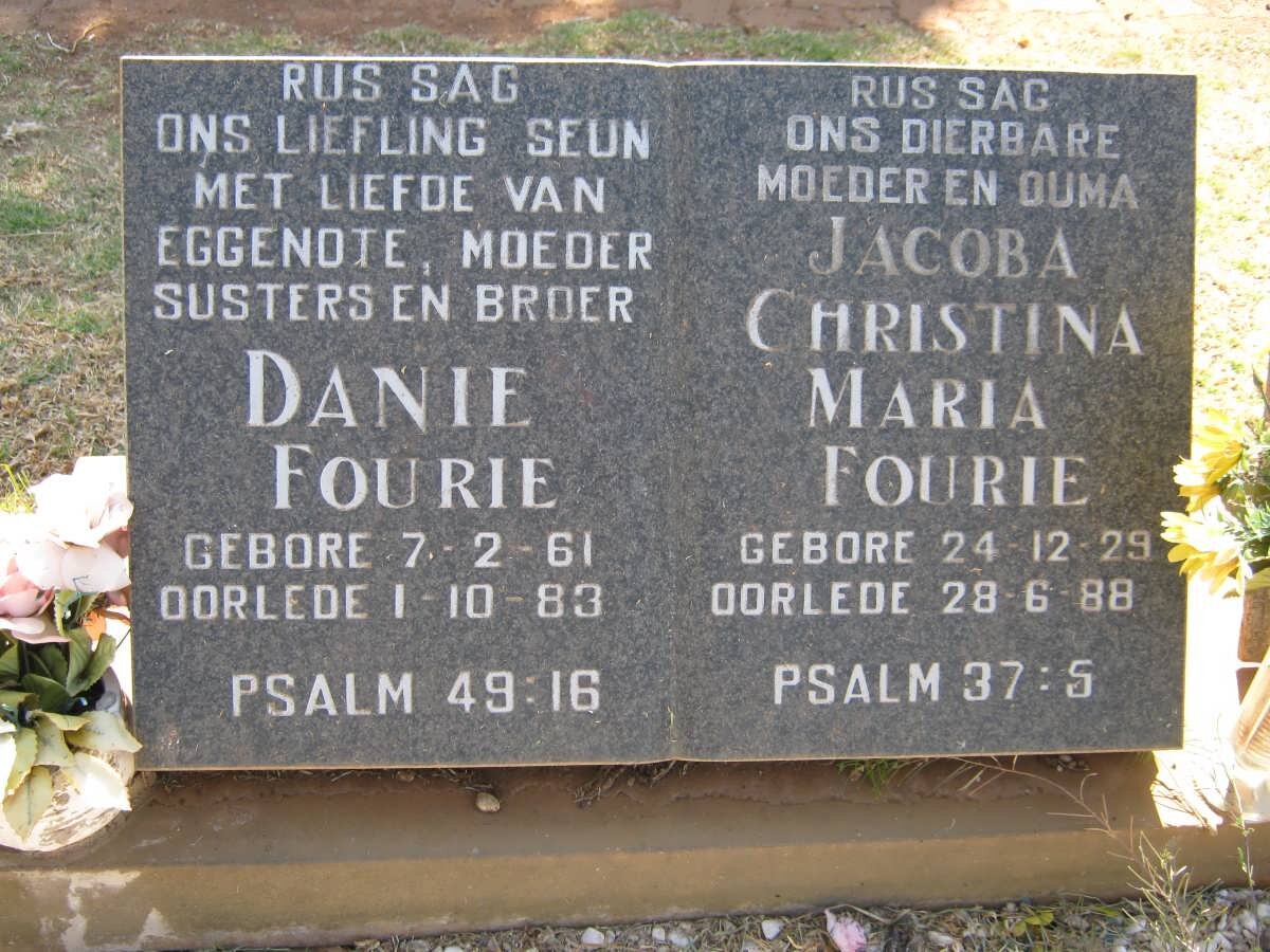 FOURIE Christina Maria 1929-1988 :: FOURIE Danie 1961-1983