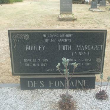 FONTAINE Dudley, des 1905-1967 &amp; Edith Margaret VINEY 1923-1986